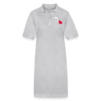 Malta - Stanley/Stella Frauen Bio-Polokleid PAIGER - Grau meliert - Vorne