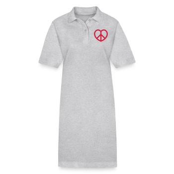 peace - Stanley/Stella Frauen Bio-Polokleid PAIGER - Grau meliert - Vorne