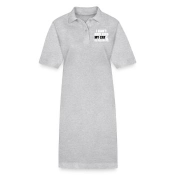 Chats drôles disant chat maman - Robe polo bio PAIGER Stanley/Stella Femme - gris chiné - Devant