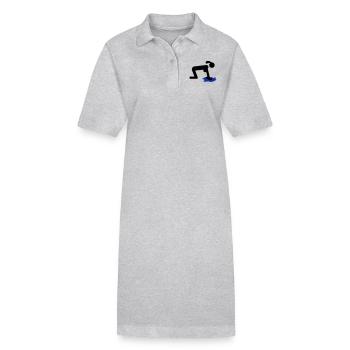 femme de ménage - Robe polo bio PAIGER Stanley/Stella Femme - gris chiné - Devant