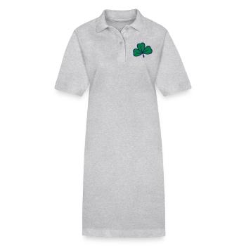 trèfle à feuilles de trèfle - Robe polo bio PAIGER Stanley/Stella Femme - gris chiné - Devant