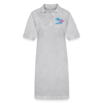 i love eat sleep rave dance musique repeat - Robe polo bio PAIGER Stanley/Stella Femme - gris chiné - Devant