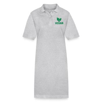 Vegan - Stanley/Stella Frauen Bio-Polokleid PAIGER - Grau meliert - Vorne