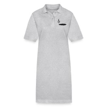 Cigare - Robe polo bio PAIGER Stanley/Stella Femme - gris chiné - Devant