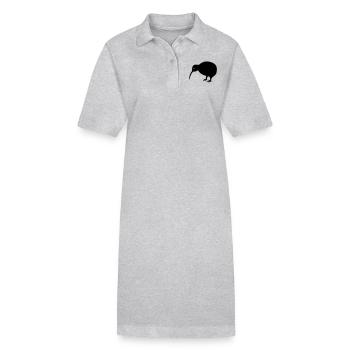 Le Kiwi - Robe polo bio PAIGER Stanley/Stella Femme - gris chiné - Devant