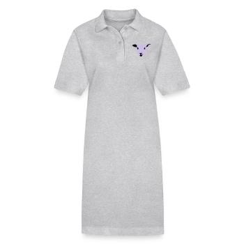 sheep, lamb - Stanley/Stella PAIGER Organic Women’s Polo Dress - heather grey - Front