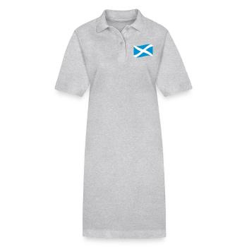 Ecosse - Robe polo bio PAIGER Stanley/Stella Femme - gris chiné - Devant