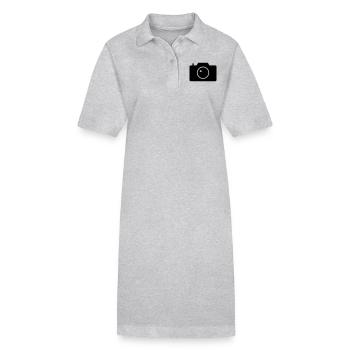 appareil photo - Robe polo bio PAIGER Stanley/Stella Femme - gris chiné - Devant