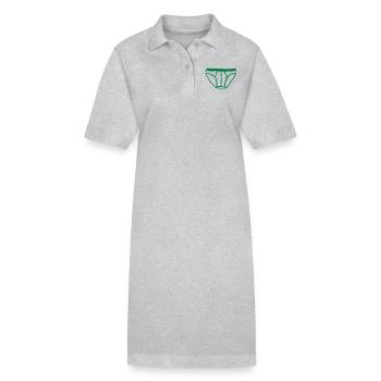 slip culotte calecon 05) - Robe polo bio PAIGER Stanley/Stella Femme - gris chiné - Devant