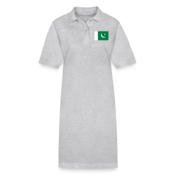 Pakistan - Robe polo bio PAIGER Stanley/Stella Femme - gris chiné - Devant