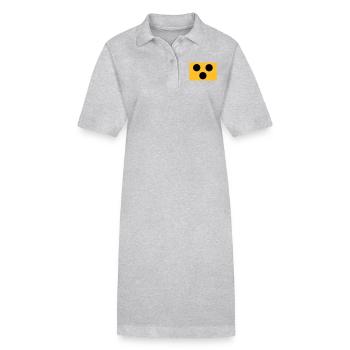 Blind - Blindenzeichen - Stanley/Stella Frauen Bio-Polokleid PAIGER - Grau meliert - Vorne
