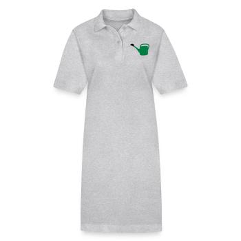 Gießkanne - Stanley/Stella Frauen Bio-Polokleid PAIGER - Grau meliert - Vorne
