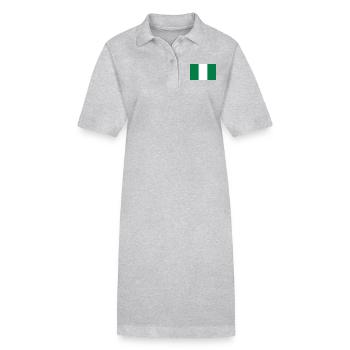 Nigeria - Stanley/Stella Frauen Bio-Polokleid PAIGER - Grau meliert - Vorne