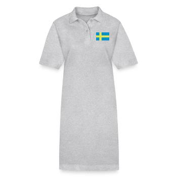 Schweden - Stanley/Stella Frauen Bio-Polokleid PAIGER - Grau meliert - Vorne