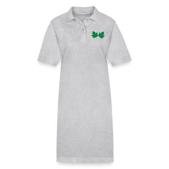 feuilles - Robe polo bio PAIGER Stanley/Stella Femme - gris chiné - Devant