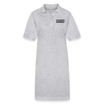 wir können kirmes - Stanley/Stella Frauen Bio-Polokleid PAIGER - Grau meliert - Vorne