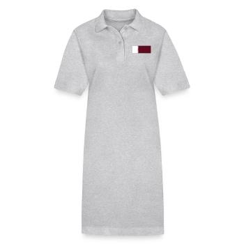 Qatar - drapeau - Robe polo bio PAIGER Stanley/Stella Femme - gris chiné - Devant