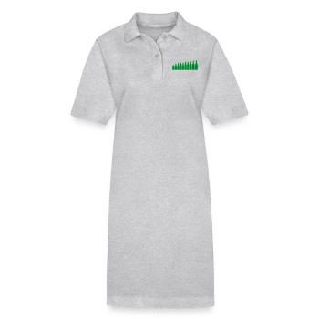Bierflaschen - Stanley/Stella Frauen Bio-Polokleid PAIGER - Grau meliert - Vorne