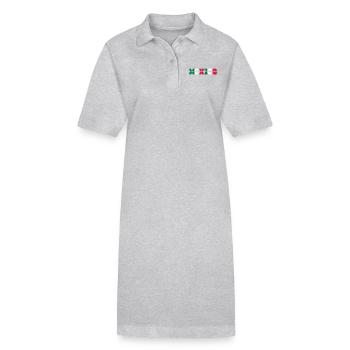 Mexico 3_colors - Robe polo bio PAIGER Stanley/Stella Femme - gris chiné - Devant