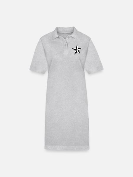 stern Sterne - Stanley/Stella Frauen Bio-Polokleid PAIGER - Grau meliert