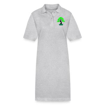 Bonsaï - Robe polo bio PAIGER Stanley/Stella Femme - gris chiné - Devant
