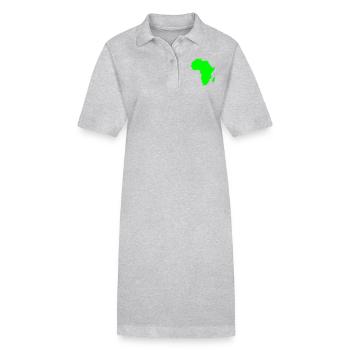 Africa, continent, Europe, Asia, America, South - Stanley/Stella PAIGER Organic Women’s Polo Dress - heather grey - Front