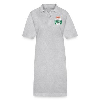 Obtenez votre irlandais sur - Robe polo bio PAIGER Stanley/Stella Femme - gris chiné - Devant