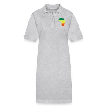continent africain rasta - Robe polo bio PAIGER Stanley/Stella Femme - gris chiné - Devant
