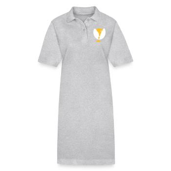 Oeuf cru - V2 - Robe polo bio PAIGER Stanley/Stella Femme - gris chiné - Devant