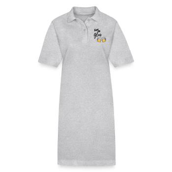Hart am Glas - Stanley/Stella Frauen Bio-Polokleid PAIGER - Grau meliert - Vorne