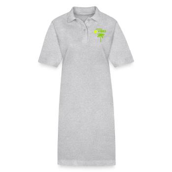 jamaica vibes - Stanley/Stella Frauen Bio-Polokleid PAIGER - Grau meliert - Vorne
