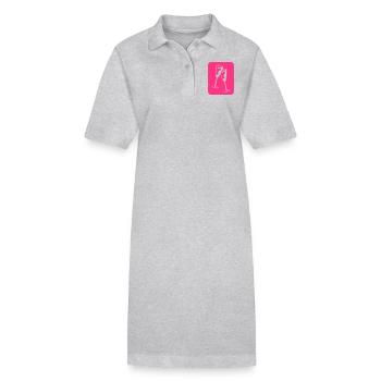 sekt icon - Stanley/Stella Frauen Bio-Polokleid PAIGER - Grau meliert - Vorne