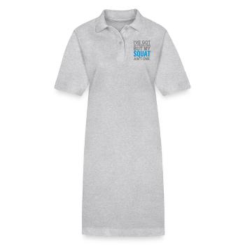 99 Problems, Training, , No Pain, Squat - Stanley/Stella Frauen Bio-Polokleid PAIGER - Grau meliert - Vorne
