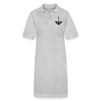 bass wings - Stanley/Stella Frauen Bio-Polokleid PAIGER - Grau meliert - Vorne