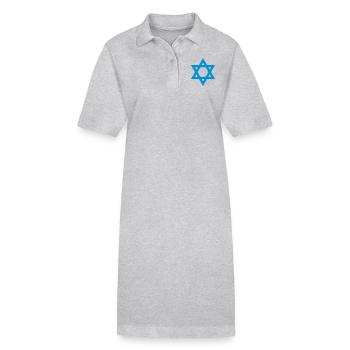 étoile de david - Robe polo bio PAIGER Stanley/Stella Femme - gris chiné - Devant