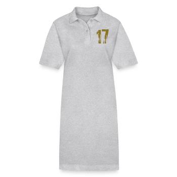 17 - Nummer - Stanley/Stella Frauen Bio-Polokleid PAIGER - Grau meliert - Vorne