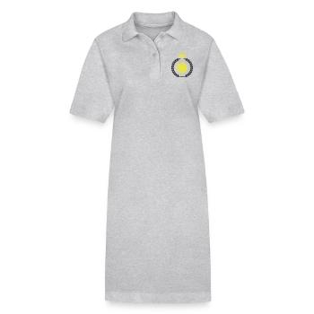 Couronne de tennis - Robe polo bio PAIGER Stanley/Stella Femme - gris chiné - Devant