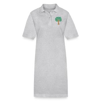 Baum - Stanley/Stella Frauen Bio-Polokleid PAIGER - Grau meliert - Vorne