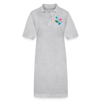 Medizin - Stanley/Stella Frauen Bio-Polokleid PAIGER - Grau meliert - Vorne