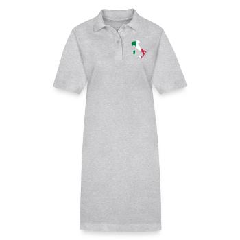 Italy - Stanley/Stella PAIGER Organic Women’s Polo Dress - heather grey - Front