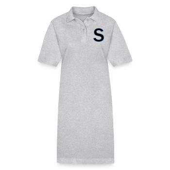 le vecteur lettre de - Robe polo bio PAIGER Stanley/Stella Femme - gris chiné - Devant