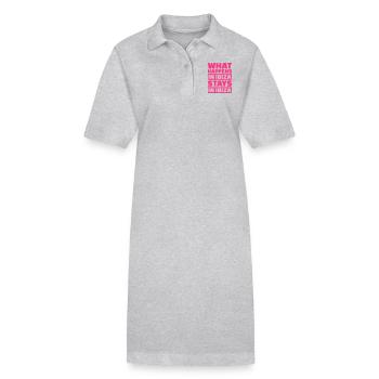 What happens in Ibiza stays in Ibiza - Stanley/Stella Frauen Bio-Polokleid PAIGER - Grau meliert - Vorne