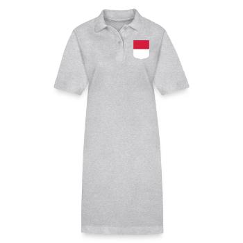 Hesse - Robe polo bio PAIGER Stanley/Stella Femme - gris chiné - Devant