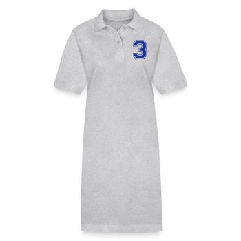 3 - Nummer - Zahl - Stanley/Stella Frauen Bio-Polokleid PAIGER - Grau meliert - Vorne
