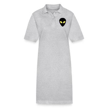 Alien - Robe polo bio PAIGER Stanley/Stella Femme - gris chiné - Devant
