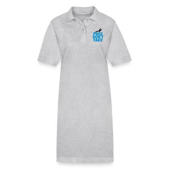 PROS DON'T FAKE - Robe polo bio PAIGER Stanley/Stella Femme - gris chiné - Devant