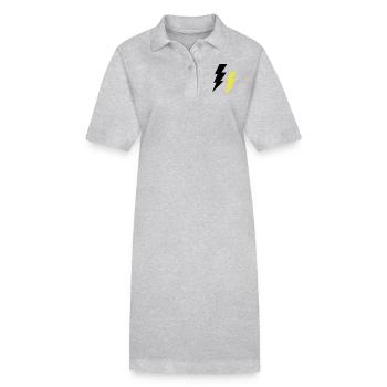 blitze thunder - Stanley/Stella Frauen Bio-Polokleid PAIGER - Grau meliert - Vorne