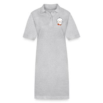Ente rennt schnell will fliegen niedlich flattern - Stanley/Stella Frauen Bio-Polokleid PAIGER - Grau meliert - Vorne