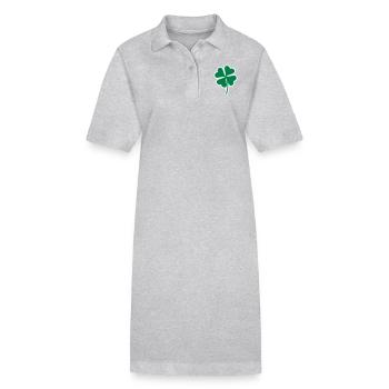 Trèfle Chanceux - Robe polo bio PAIGER Stanley/Stella Femme - gris chiné - Devant