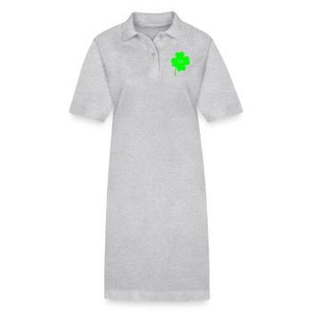 Cœur de trèfle - Robe polo bio PAIGER Stanley/Stella Femme - gris chiné - Devant
